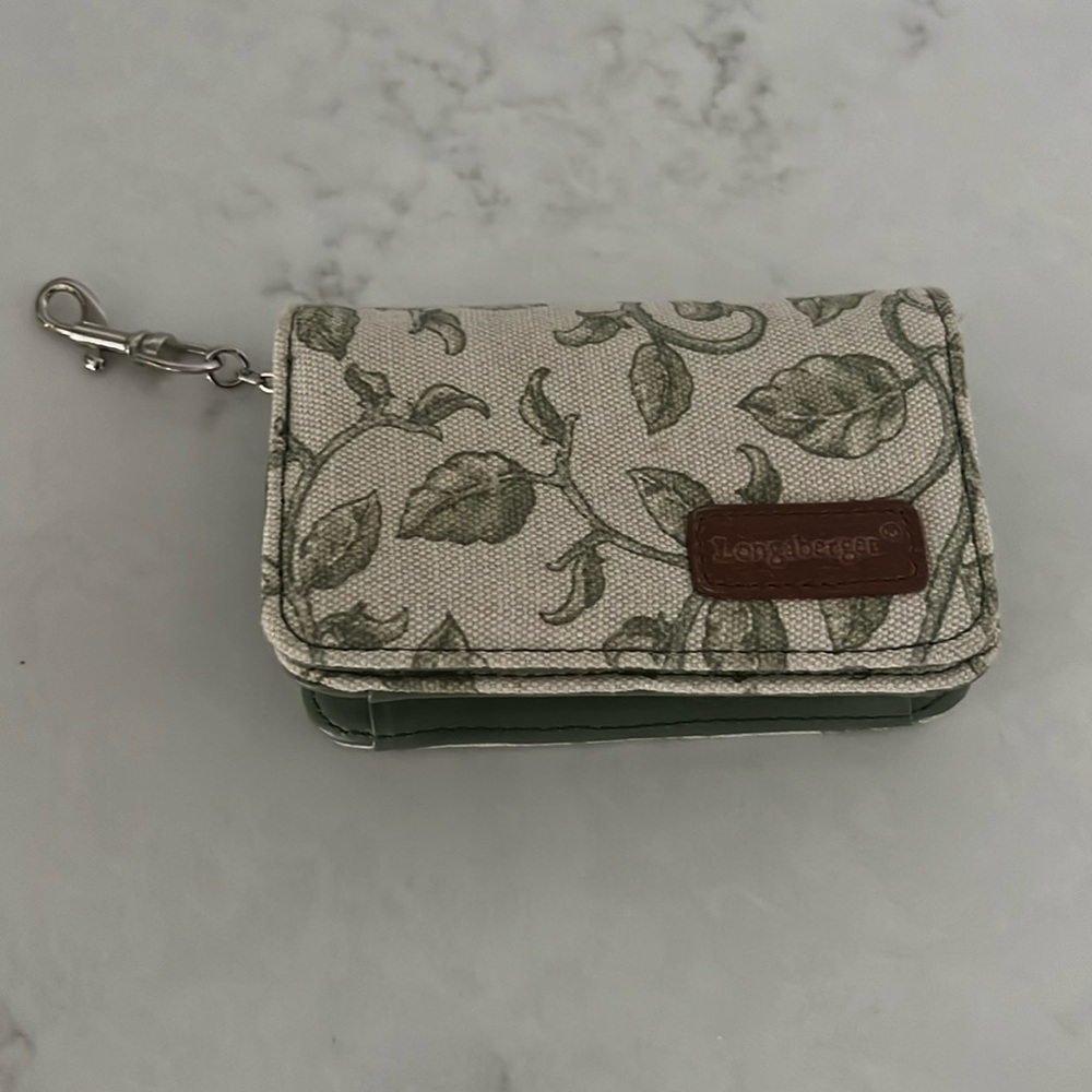 Longaberger coin case key chain